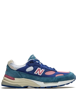 New Balance: Синие кроссовки 