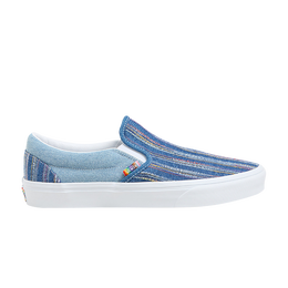 Vans: Синие кроссовки  Classic Slip On