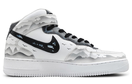 Nike: Чёрные кроссовки  Air Force 1