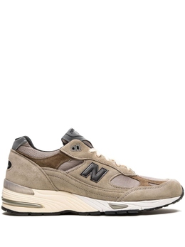 New Balance: Бежевые кроссовки  991