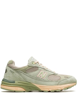 New Balance: Зелёные кроссовки 