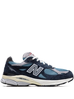 New Balance: Синие кроссовки 