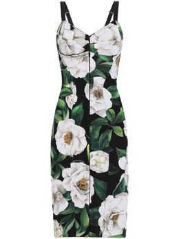 Dolce & Gabbana: Платье с растительным принтом 