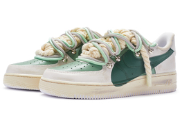 Nike: Зелёные кроссовки  Air Force 1
