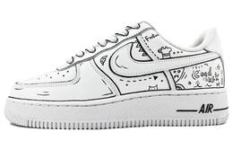 Nike: Чёрные кроссовки  Air Force 1