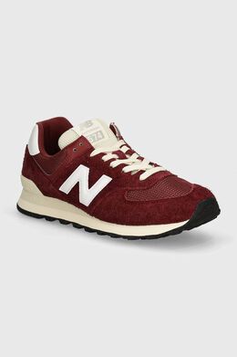 New Balance: Бордовые кроссовки  574