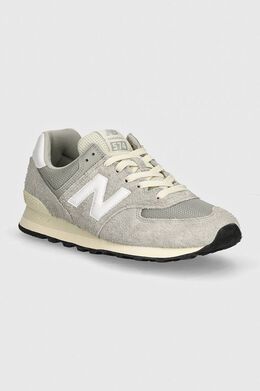 New Balance: Серые кроссовки  574