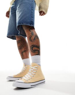 Converse: Жёлтые кроссовки  Chuck Taylor All Star Hi