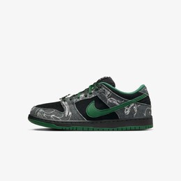 Nike: Зелёные кроссовки  SB Dunk Low Pro