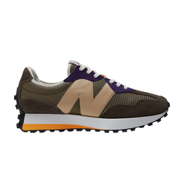 New Balance: Зелёные кроссовки  327