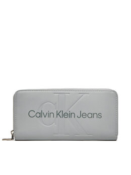 Calvin Klein Jeans: Серый кошелёк 