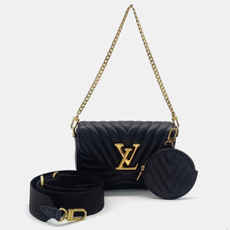 Louis Vuitton: Чёрная сумка  Pochette