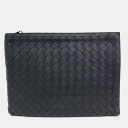 Bottega Veneta: Чёрный клатч 