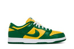 Nike: Зелёные кроссовки  Dunk Low SP