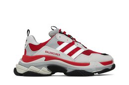 Balenciaga: Красные кроссовки  Triple S