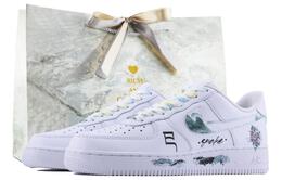 Nike: Зелёные кроссовки  Air Force 1