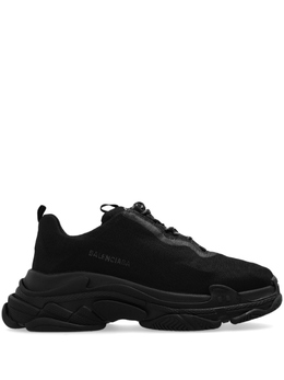 Balenciaga: Чёрные кроссовки  Triple S