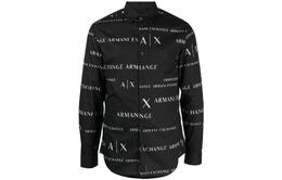 Armani Exchange: Чёрная рубашка 