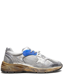 Golden Goose: Серебристые кроссовки  Running Dad Net