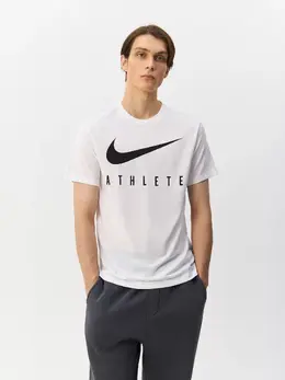 Nike: Белая футболка  Dri FIT