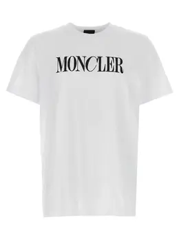 Moncler: Футболка с принтом 