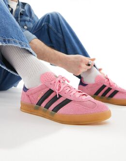 Adidas: Розовые кроссовки  Gazelle Indoor