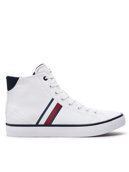 Tommy Hilfiger: Белые кроссовки  TH