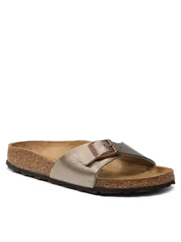 Birkenstock: Золотые сабо  Madrid