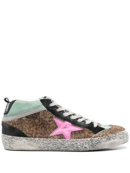 Golden Goose: Коричневые кеды  Mid Star