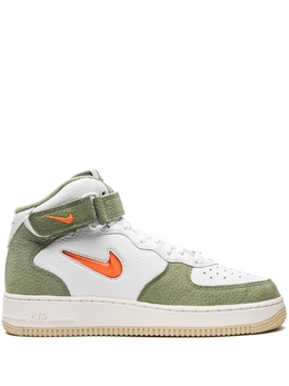 Nike: Зелёные кроссовки  Air Force 1