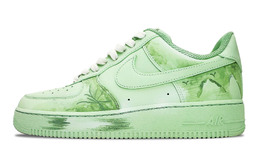 Nike: Зелёные кроссовки  Air Force 1