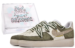 Nike: Зелёные кроссовки  Air Force 1