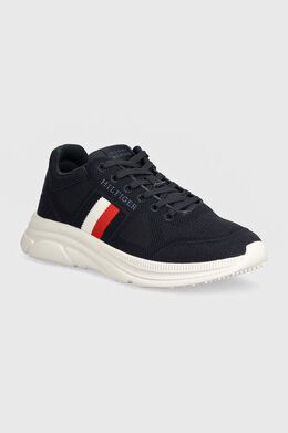 Tommy Hilfiger: Тёмные кроссовки  Runner