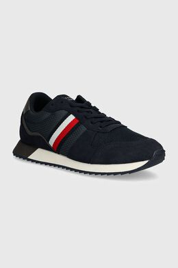 Tommy Hilfiger: Тёмные кроссовки  Runner