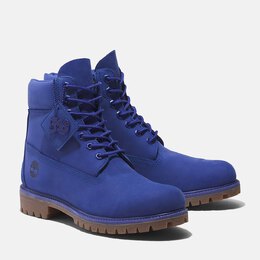 Timberland: Синие ботинки 