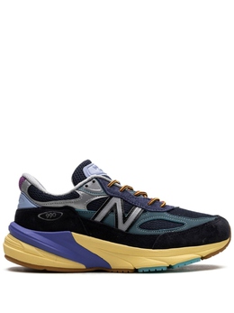 New Balance: Синие кроссовки  990