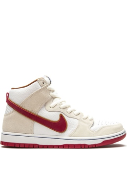 Nike: Белые кроссовки  SB Dunk High