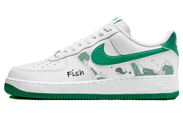 Nike: Зелёные кроссовки  Air Force 1