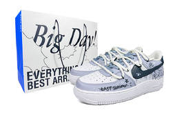 Nike: Фиолетовые кроссовки  Air Force 1