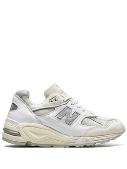 New Balance: Белые кроссовки  990