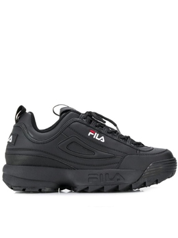 Fila: Чёрные кроссовки 