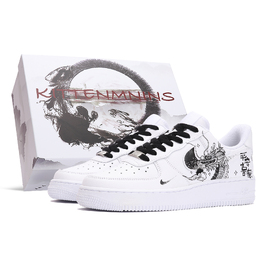 Nike: Чёрные кроссовки  Air Force 1