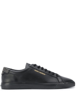 Saint Laurent: Чёрные кроссовки  Court Classic SL 10