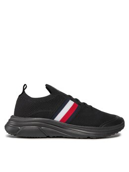 Tommy Hilfiger: Чёрные кроссовки  Runner