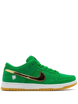 Nike: Зелёные кроссовки  Dunk Low Pro