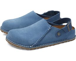 Birkenstock: Голубые сабо 