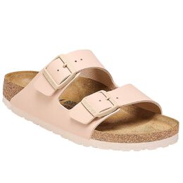 Birkenstock: Бежевые сандалии  Arizona Birko Flor