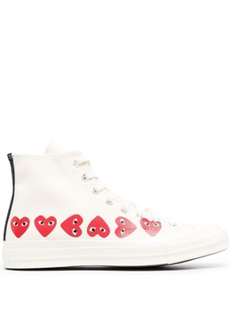 Comme Des Garçons Play: Бежевые кеды 