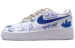 Nike: Синие кроссовки  Air Force 1