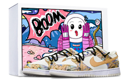 Nike: Оранжевые кроссовки  Dunk